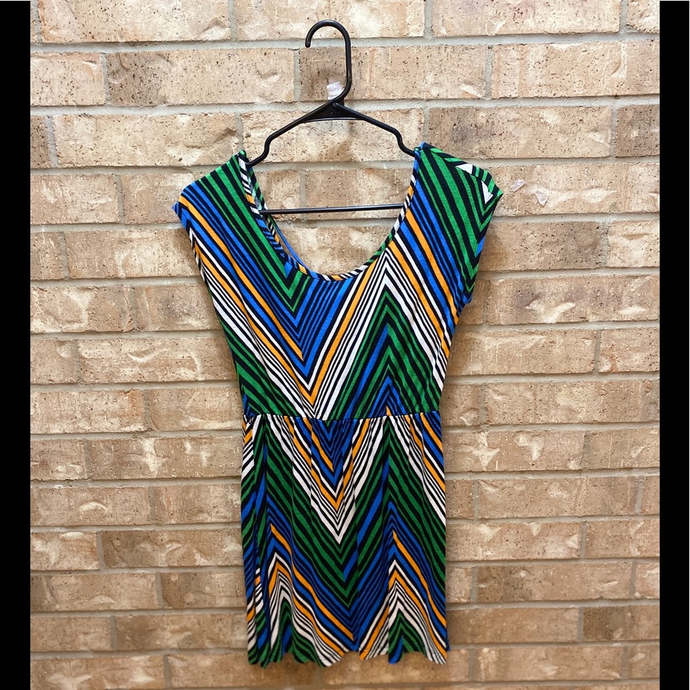 Chevron patterned dress